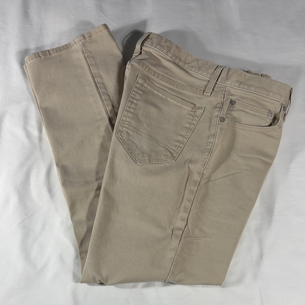 Arizona Jean Co. mens khaki flat front Straight Slim denim jeans - size 34x31